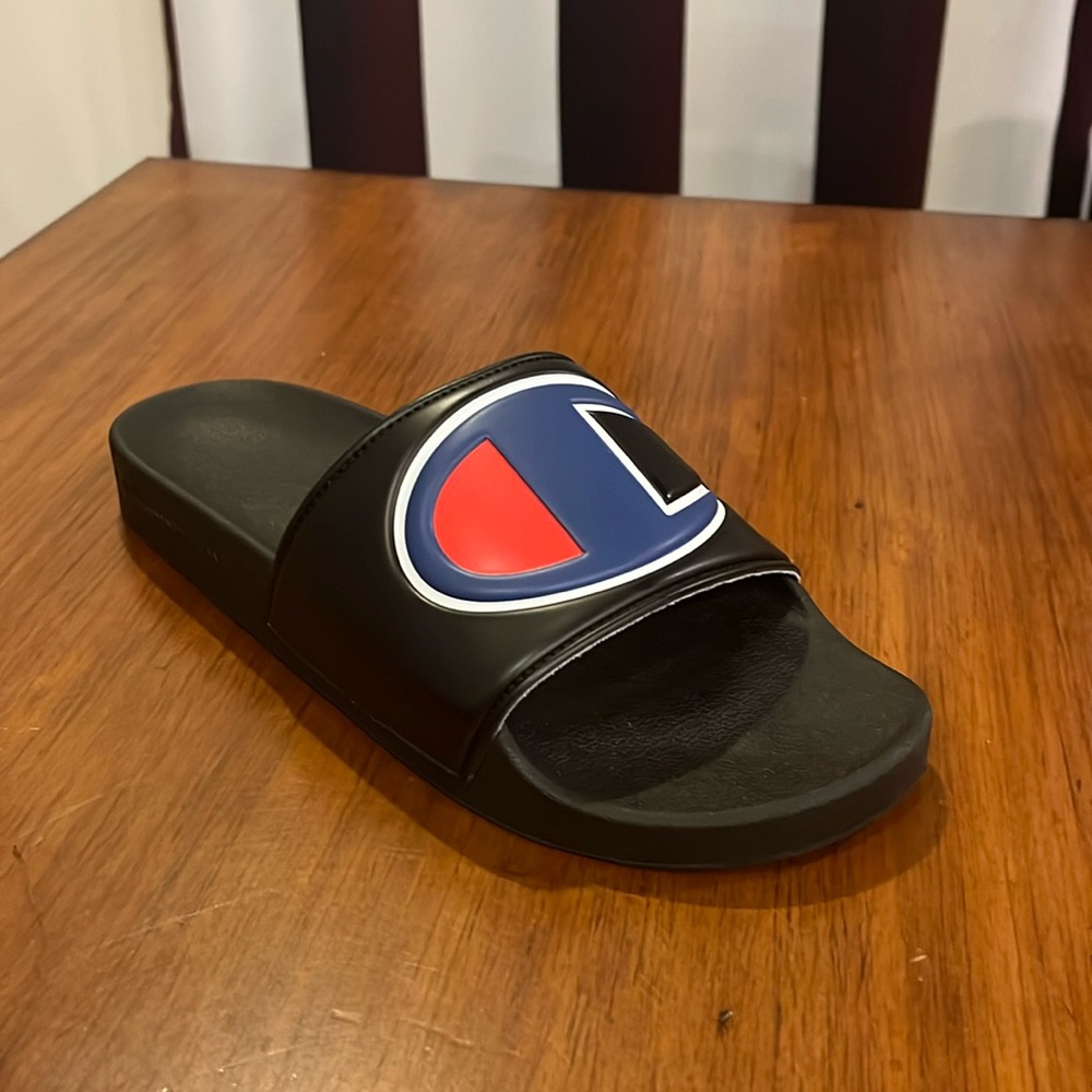 1 RIGHT Foot AMPUTEE Champion IPO slide sandal shoe black shower beach Mens 10